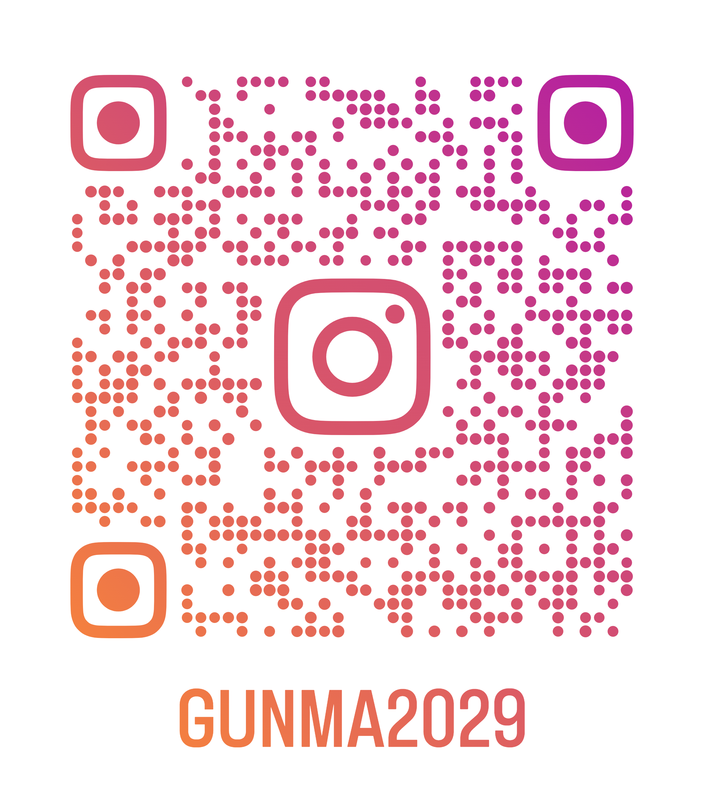 湯けむり国スポ・全スポぐんま2029 instagramのQRコード（タップで開く）